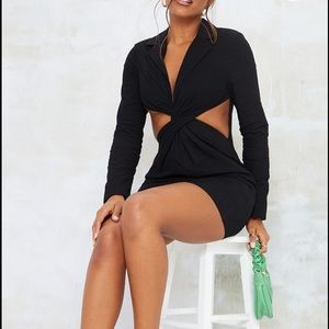 black cut out dress